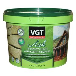 Лак акриловый с антисептиком белый  0,9кг  ВГТ