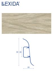 Плинтус LEXIDA 55х2200мм Дуб верде 1