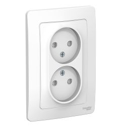 Розетка 2-ая с/п б/з SCHNEIDER ELECTRIC BLANCA Белый