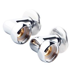 Соединение угловое   1/2"х 1" ш/г хром