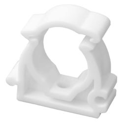 Крепеж пласт. для труб 25мм белый с замком  VALFEX