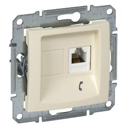 Коннектор оконечный телеф.розетка RJ11  SCHNEIDER ELECTRIC Sedna бежевый
