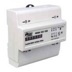 Счетчик электрич 3-фаз  однотариф   5-  50А  НЕВА 303 1SO (на DIN-рейку)