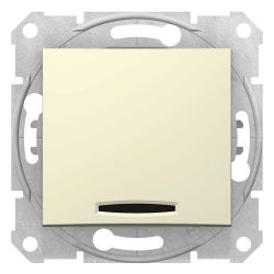 Переключатель 1-ый с/п с подсветкой  SCHNEIDER ELECTRIC Sedna бежевый