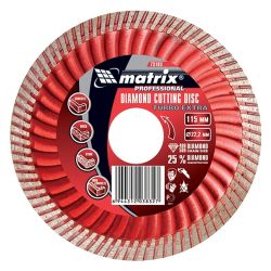 Круг отрезной алмазный 125 х 22 сегм. сухая резка турбо MATRIX