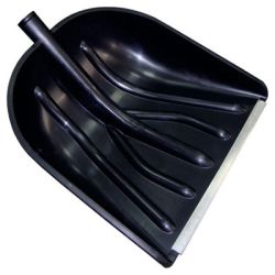 Лопата пластик для уборки снега 410 х 460мм с алюм. планкой  КУПЕЦ 2