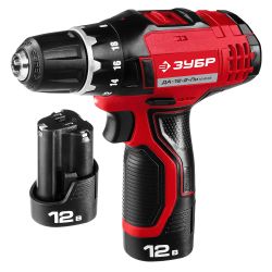 Шуруповерт акк ЗУБР ДА-12-2-Li (12В,2акк,1,5Ач,40Нм,0.96кг)