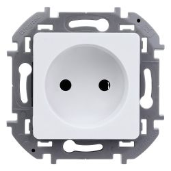 Розетка 1-ая с/п б/з  LEGRAND INSPIRIA Белый