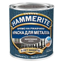 Эмаль по металлу с молотк. эффект. серая  2,2л    HAMMERITE