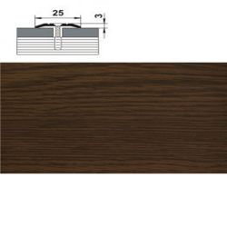 Порог-стык 1,8 * 25мм дуб темный 091  ЛУКА