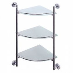 Полка стеклянная угловая 3 уровневая  LEDEME