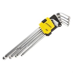 Набор ключей имбусовых, длинные HEX 1,5-10мм, 9шт с шариком  STAYER Master