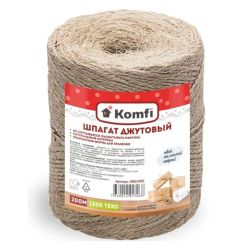 Шпагат джутовый 200м 1200 текс Komfi 
