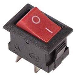 Выключатель-клавиша красный микро 250V 3A REXANT