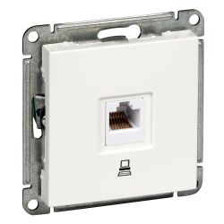 Розетка 1-ая с/п ТЛФ  SCHNEIDER ELECTRIC W59 слон.кость