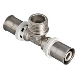 Тройник 16 -  1/2" НР пресс  VALTEC