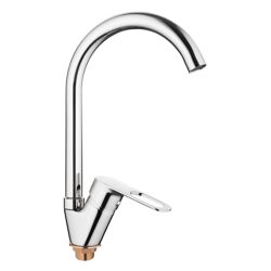 Смеситель для кухни 35 карт.  LEDEME  с бок. ручкой, R-излив