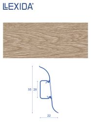 Плинтус LEXIDA 55х2200мм Дуб беленый 1