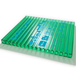 Поликарбонат   4мм зеленый 2,1х 6м  КИНПЛАСТ Skyglass (0,60кг/м2) 