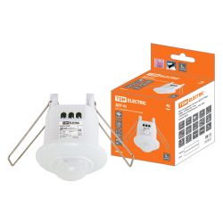 Датчик движения встраиваемый в потолок TDM ДДТ-02   800Вт, 360*,   6м белый  TDM