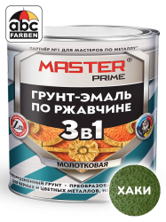 Грунт-эмаль с молотк. эффект. хаки  2,0л  FARBITEX Профи master prime