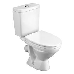 Унитаз белый ЛИГА компакт, сиденье дюропласт 640х340х760  SANTEK