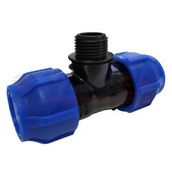 Тройник   20 - 1/2" НР ПЭ  VALFEX