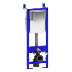 Инсталляция в сборе для унитаза 4 в 1 комплект кнопка, плита, крепление  УКЛАД