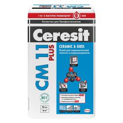 Клей плиточный 25,0кг  CERESIT CM 11 Plus , С1 Т