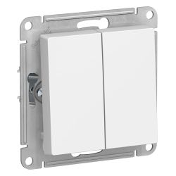 Выключатель 2-ый с/п  SCHNEIDER ELECTRIC ATLAS DESIGN Белый