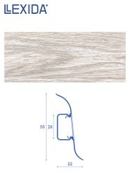 Плинтус LEXIDA 55х2200мм Дуб айсберг 1
