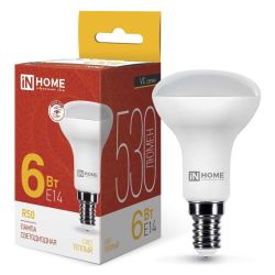 Лампа светодиод точечная R50, 6.0Вт, Е14, тепл (3000K)  IN HOME