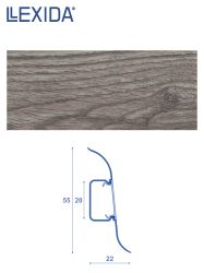 Плинтус LEXIDA 55х2200мм Дуб пепельный 1
