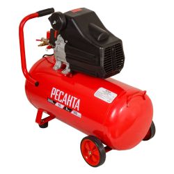 Компрессор воздушный КП-50/300М  РЕСАНТА (2000Вт, 300 л/мин, объем ресивера 50л, раб.дав.8атм)