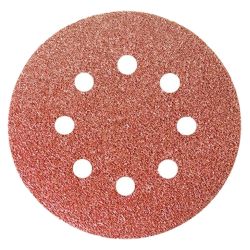 Круг абразивный под липучку 125мм, №   60  СИБРТЕХ (уп5) перф.