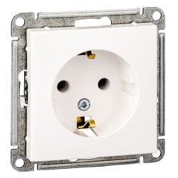 Розетка 1-ая с/п c/з  SCHNEIDER ELECTRIC W59 Белый