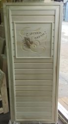 Дверь с вставкой банная 1800х700 (липа)