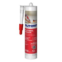 Затирка силиконовая сверхэластичная PLITONIT PlitoSil Premium светло-серая 310 ml 