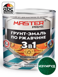 Грунт-эмаль с молотк. эффект. изумруд  2,0л  FARBITEX Профи master prime