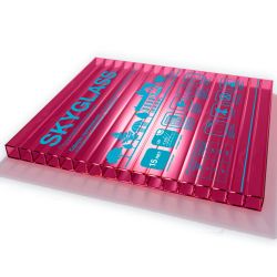 Поликарбонат   4мм красный 2,1х 6м  КИНПЛАСТ Skyglass (0,60кг/м2) 