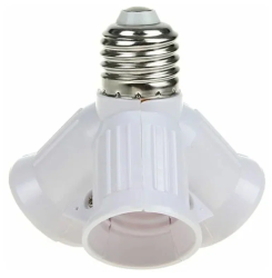 Переходник патрон Е27 на 3*Е27 белый 