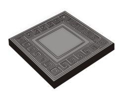 Плитка тротуарная "Готика" 300х300х30мм черная