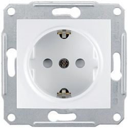 Розетка 1-ая с/п с/з  SCHNEIDER ELECTRIC Sedna белый