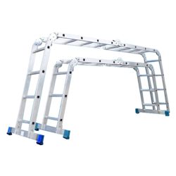 Лестница трансформер, высота 5,78м, 4 колена по 5 ступени  АЛЮМЕТ