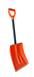 Лопата пластик для уборки снега 280 х 365мм с алюм.планкой, с алюм.черенком, с V-ручк. МЕТЕЛЬ-АВТО