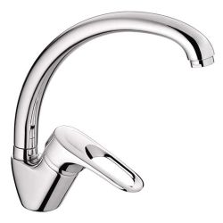 Смеситель для кухни 40 карт.  LEDEME  с бок. ручкой, литой излив