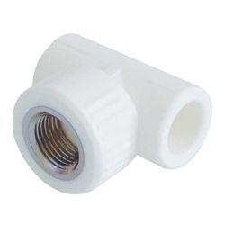 Тройник   25 -  1/2" ВР PPR белый  VALFEX