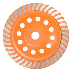 Чашка зачистная алмазная 230мм 1-рядная  ВИХРЬ