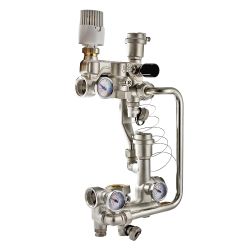 Насосно-смесительный узел (без насоса, монтажная длина насоса 180мм, с термоголовкой)  VALTEC