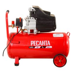 Компрессор воздушный КП-50/240М  РЕСАНТА (1600Вт, 240 л/мин, объем ресивера 50л, раб.дав.8атм)